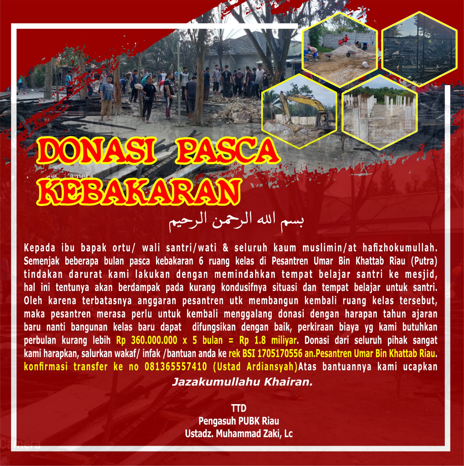 Donasi Pasca Kebakaran
